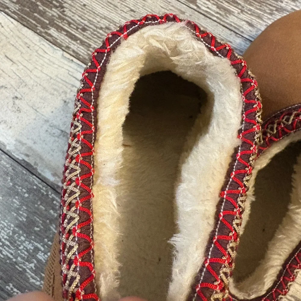 Women's Tan Platform Tasman Like Slippers Size 41/10